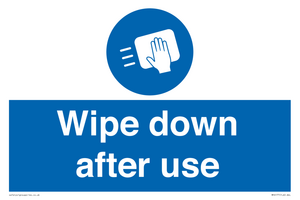 Wipe down after use